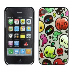 iPhone 4S 4 Apple Worm Design Hard Case (Apple Worm)